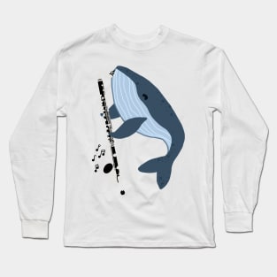Bass Clarinet Whale Long Sleeve T-Shirt